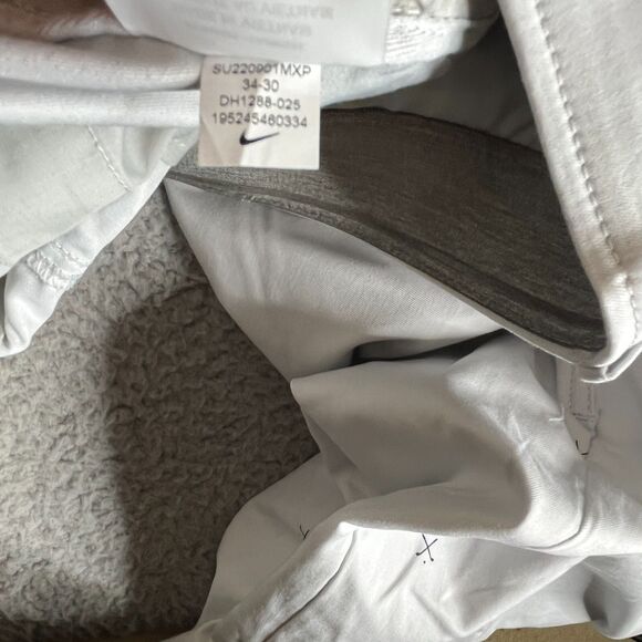 Nike Golf Pants 34x30 Gray Chino Photon Dust Dri Fit Performance All Over Print - Picture 7 of 16
